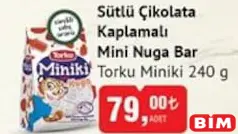 TORKU MİNİKİ SÜTLÜ ÇİKOLATA KAPLAMALI MİNİ NUGA BAR 240 G - BAYRAM ŞEKERİ/ÇİKOLATASI